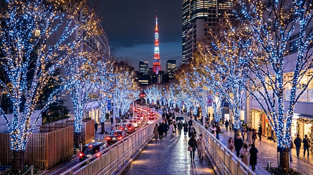 Noël au Japon 2026 : KFC, gâteau aux fraises et illuminations — comment le Japon fête vraiment